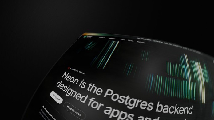 A 3D model in a web app with stickers applied to its surface and an animated shader background behind it